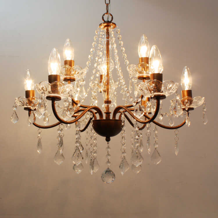 LT-4535 豪華9灯シャンデリア｜49cmアンティーク・LED対応