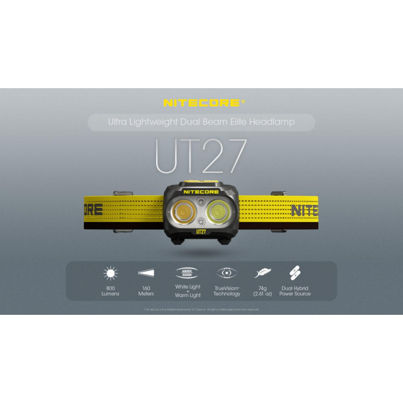 Nitecore - ヘッドランプ UT27 New 800Lm - ヘッドランプ - Inuka.com