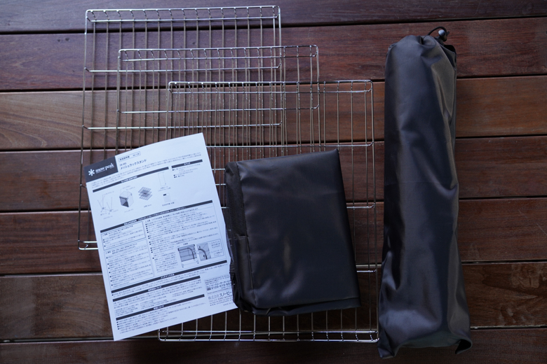 スノーピーク新作のメッシュラックスタンドを購入。ガビングスタンドと