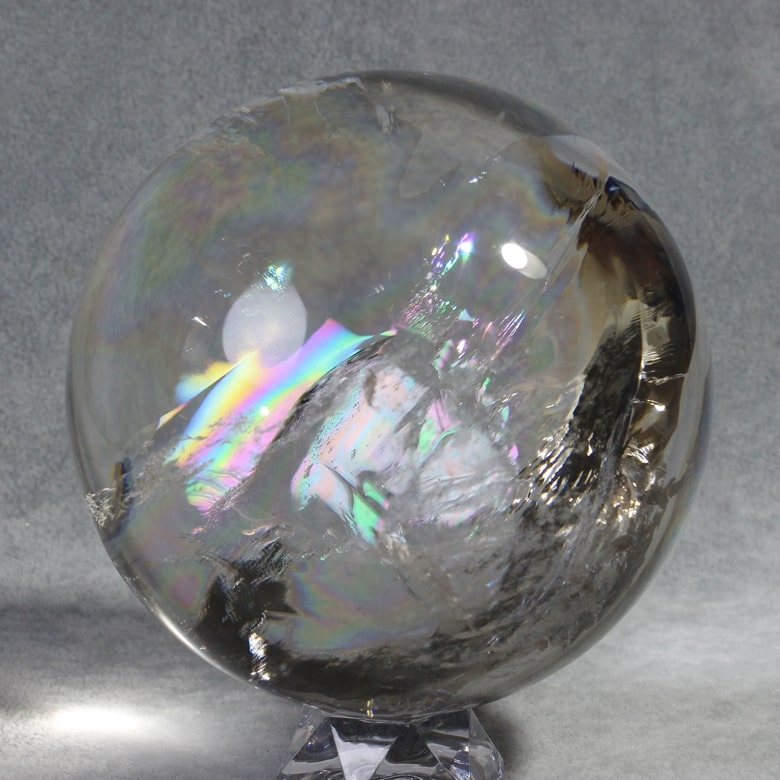 スーパートップクォリティ]レインボー水晶丸玉/アイリスクォーツ