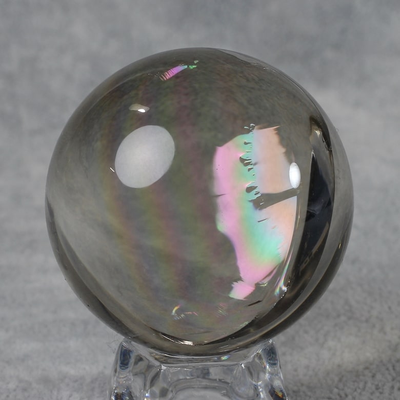 スーパートップクォリティ]レインボースモーキーシトリン丸玉/スフィア