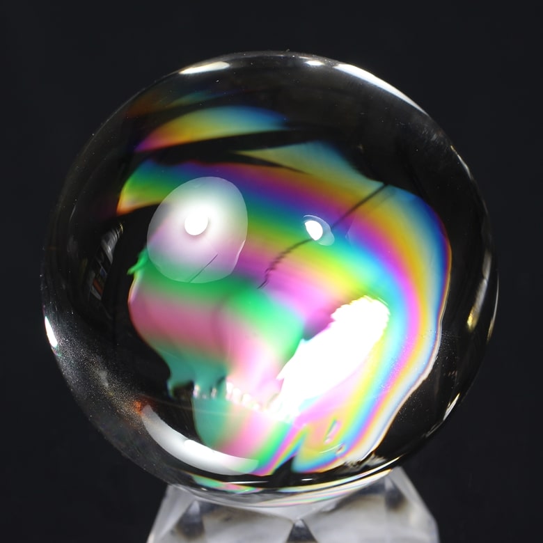 スーパートップクォリティ]レインボースモーキーシトリン丸玉/スフィア