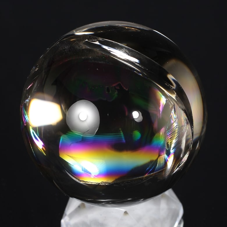 スーパートップクォリティ]レインボースモーキーシトリン丸玉/スフィア