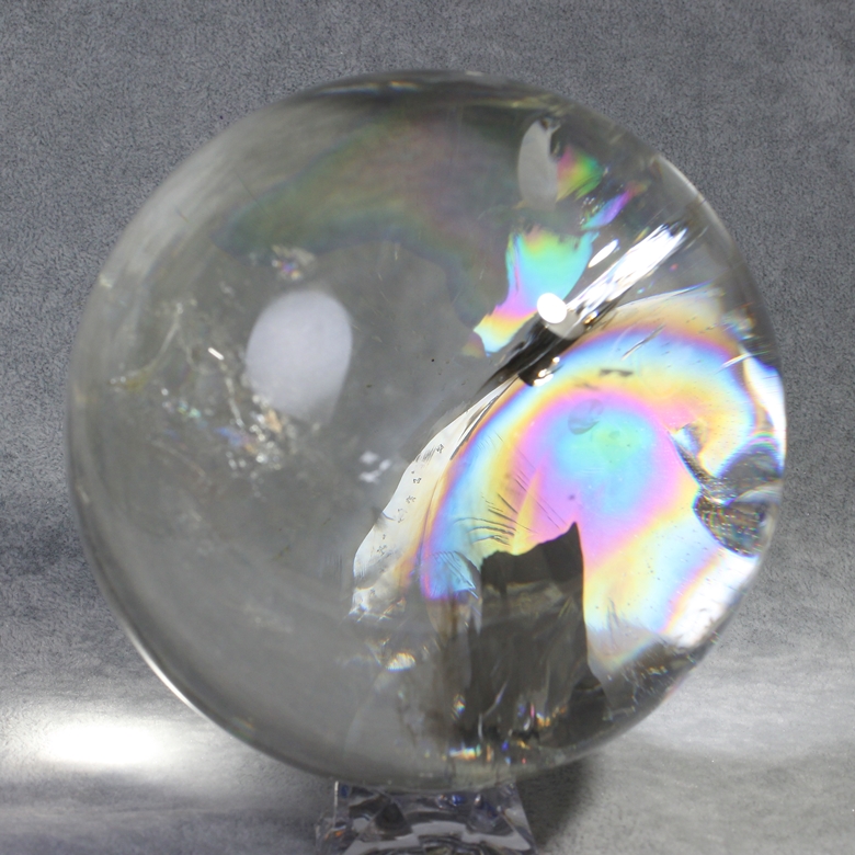 スーパートップクオリティ]レインボー水晶丸玉/アイリスクォーツ