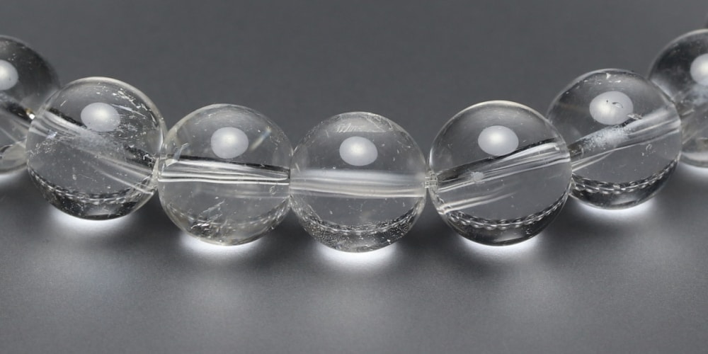 ガネッシュヒマール産]ヒマラヤ水晶ブレスレット（約9.5mm玉・ネパール