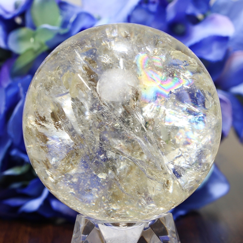 トップクォリティ]レインボーシトリン丸玉/スフィア（49.8mm） - 埼玉