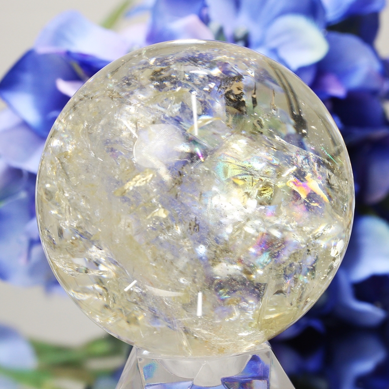 トップクォリティ]レインボーシトリン丸玉/スフィア（49.8mm） - 埼玉