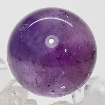 ブラジル産]アメジスト丸玉/スフィア（直径50.6mm・アメトリン