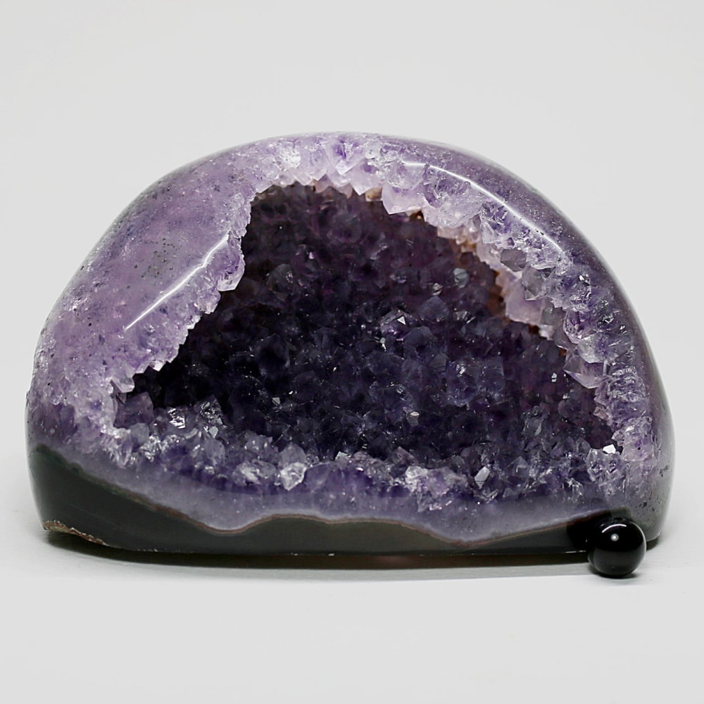 高品質]ブラジル産アメジストジオード原石（笑口） - 埼玉県吉川市の