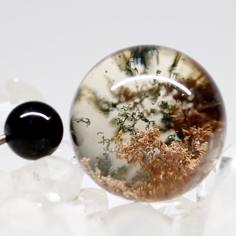 高品質]ガーデンクォーツ丸玉/ガーデン水晶スフィア（直径27.5mm