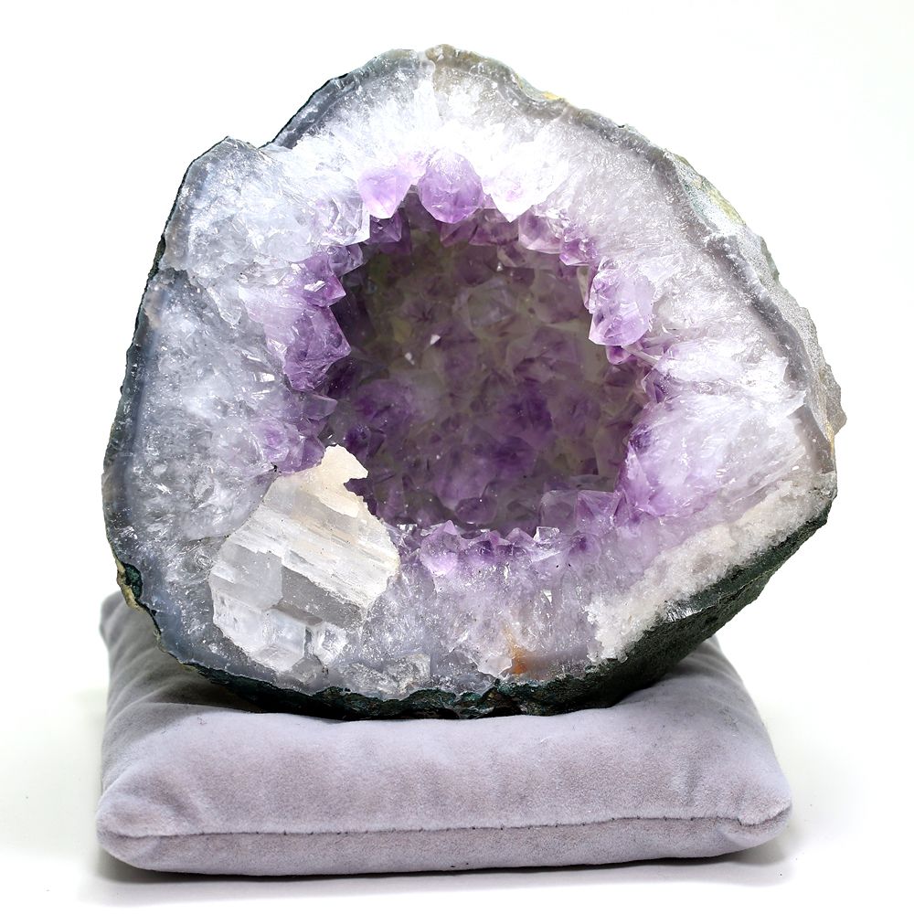 西インド/マハラシュトラ州産アメジストジオードペア原石（晶洞