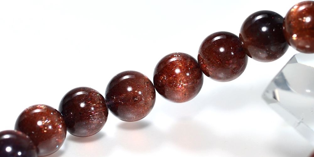 最高品質]アイオライトサンストーンブレスレット（約10mm玉）☆現品