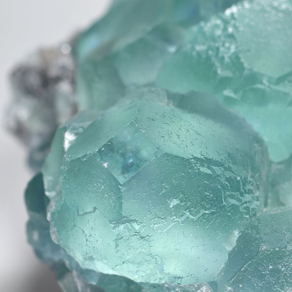 中国/福建省産グリーンフローライト結晶原石/水晶共生（天然蛍石/大型