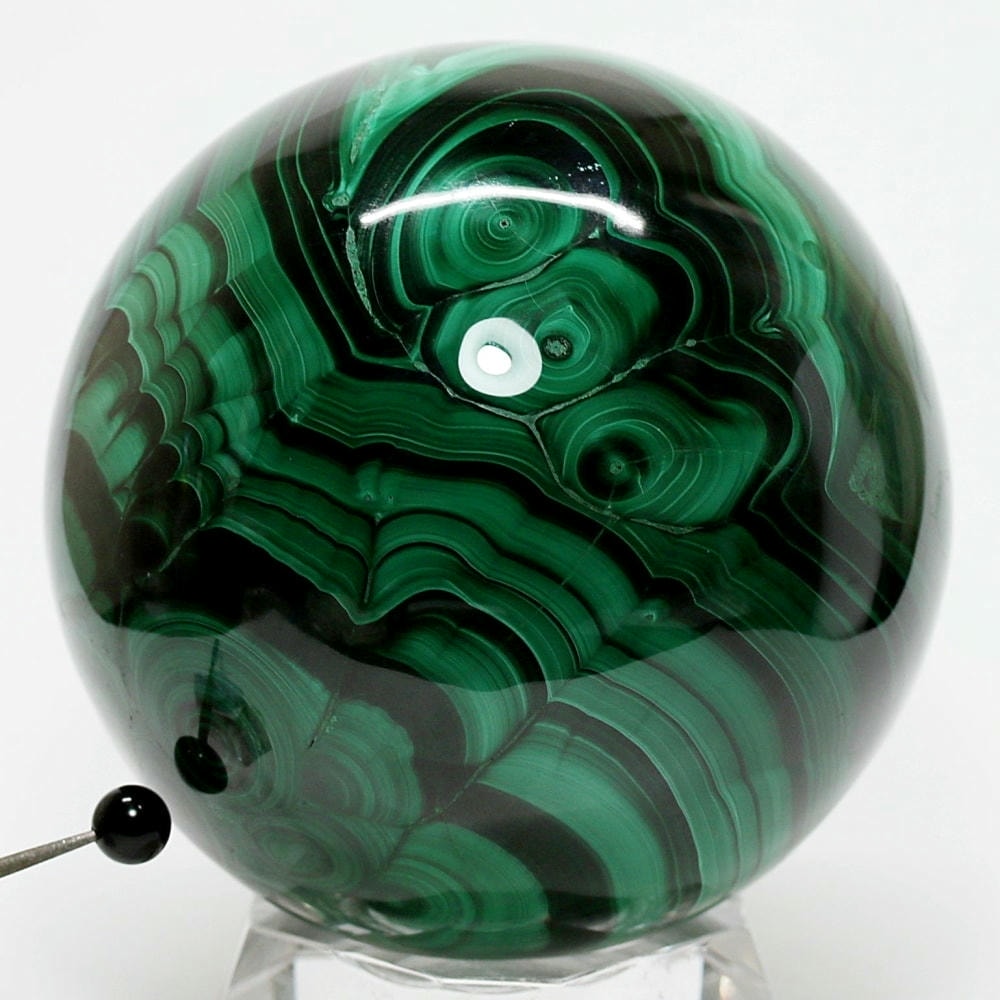 希少・ザイール産]マラカイト丸玉/スフィア（球体直径125mm超大玉