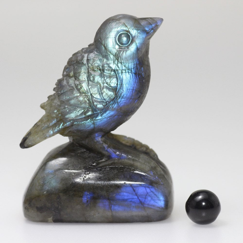 マダガスカル産]ラブラドライト彫刻小鳥 - 埼玉県吉川市の天然石専門店