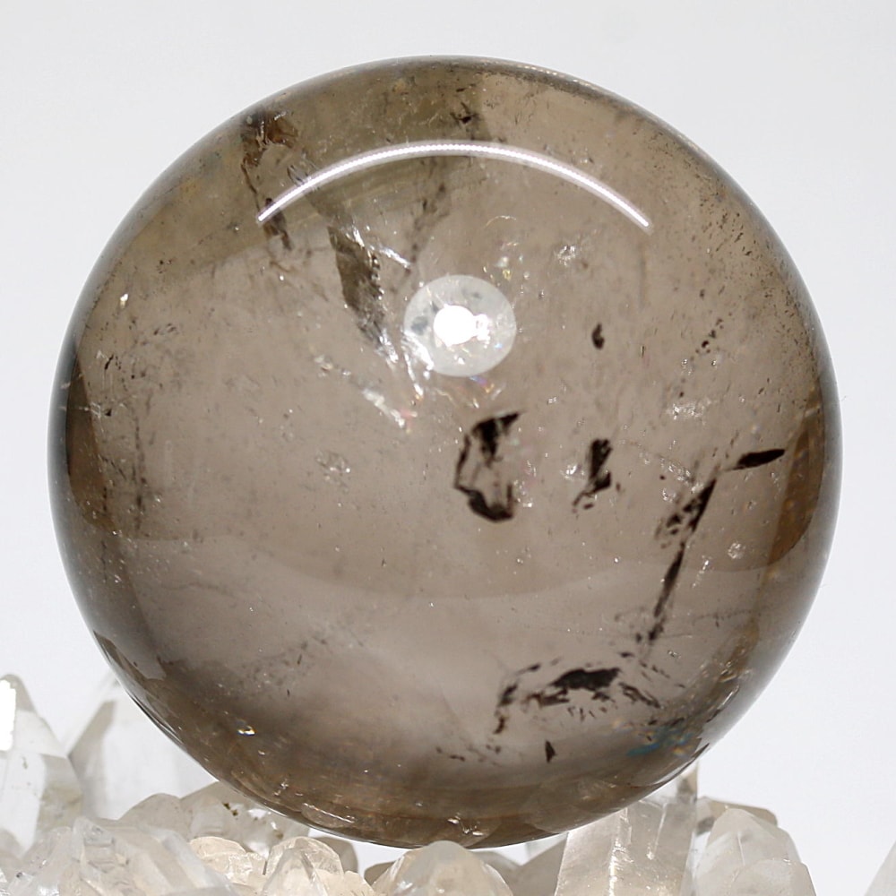 特別価格/希少・高品質]マダガスカル産天然スモーキーシトリン丸玉