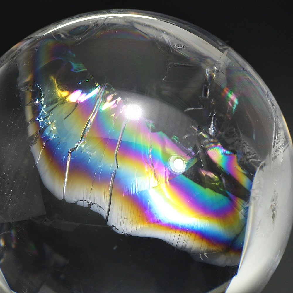 トップクォリティ]レインボー水晶玉/アイリスクォーツスフィア（丸玉