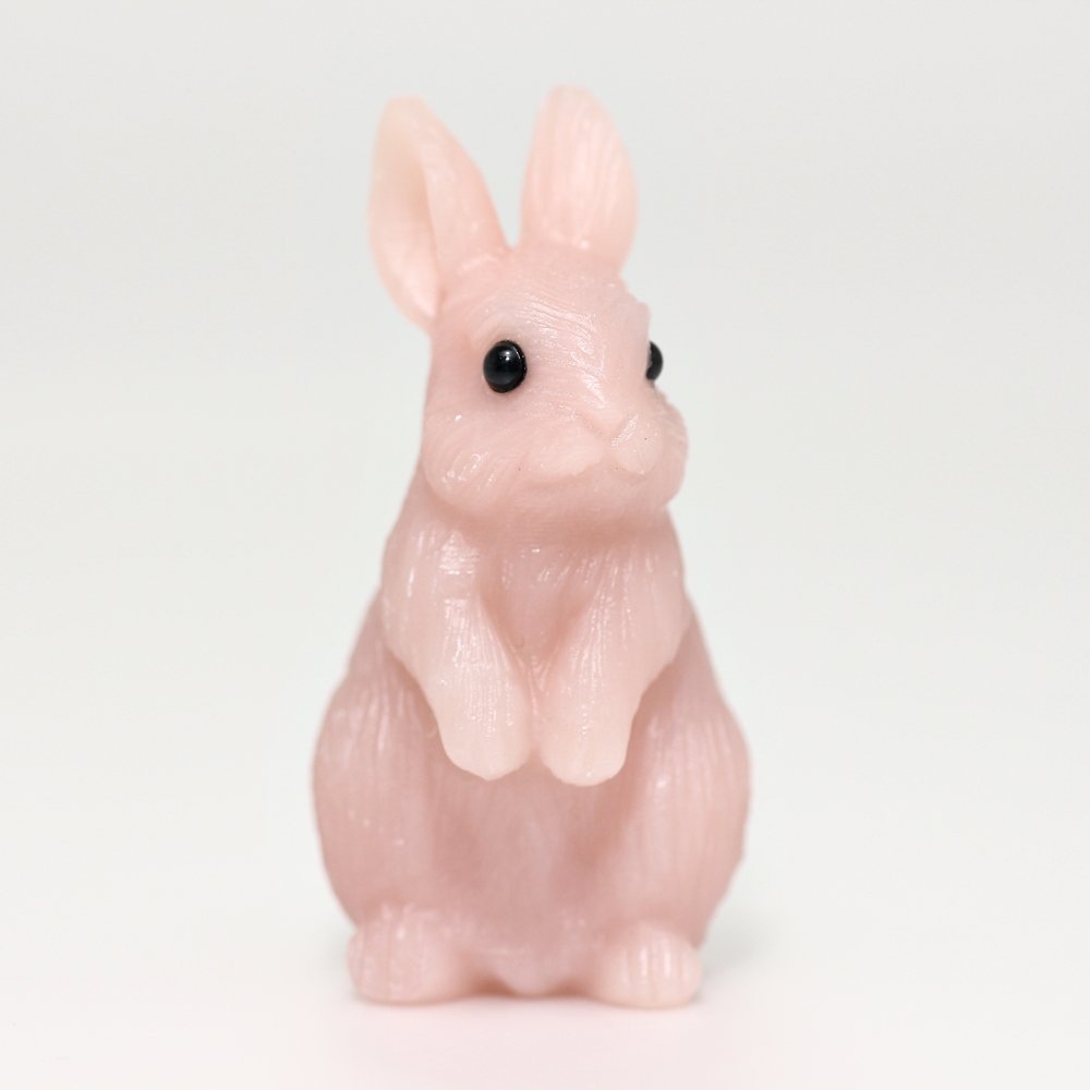 高品質]ピンクタルク彫刻うさぎ（置物） - 埼玉県吉川市の天然石専門店