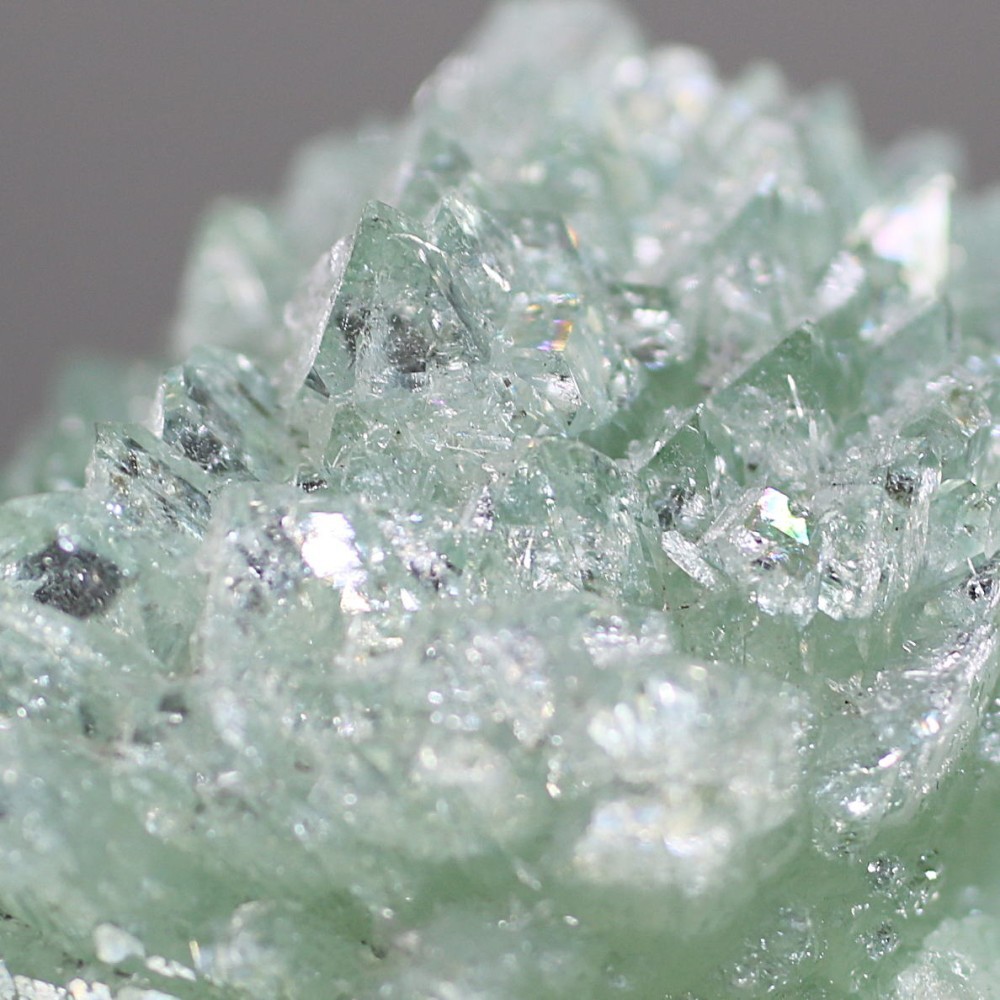 高品質]インド産グリーンアポフィライト結晶原石（フラワークラスター