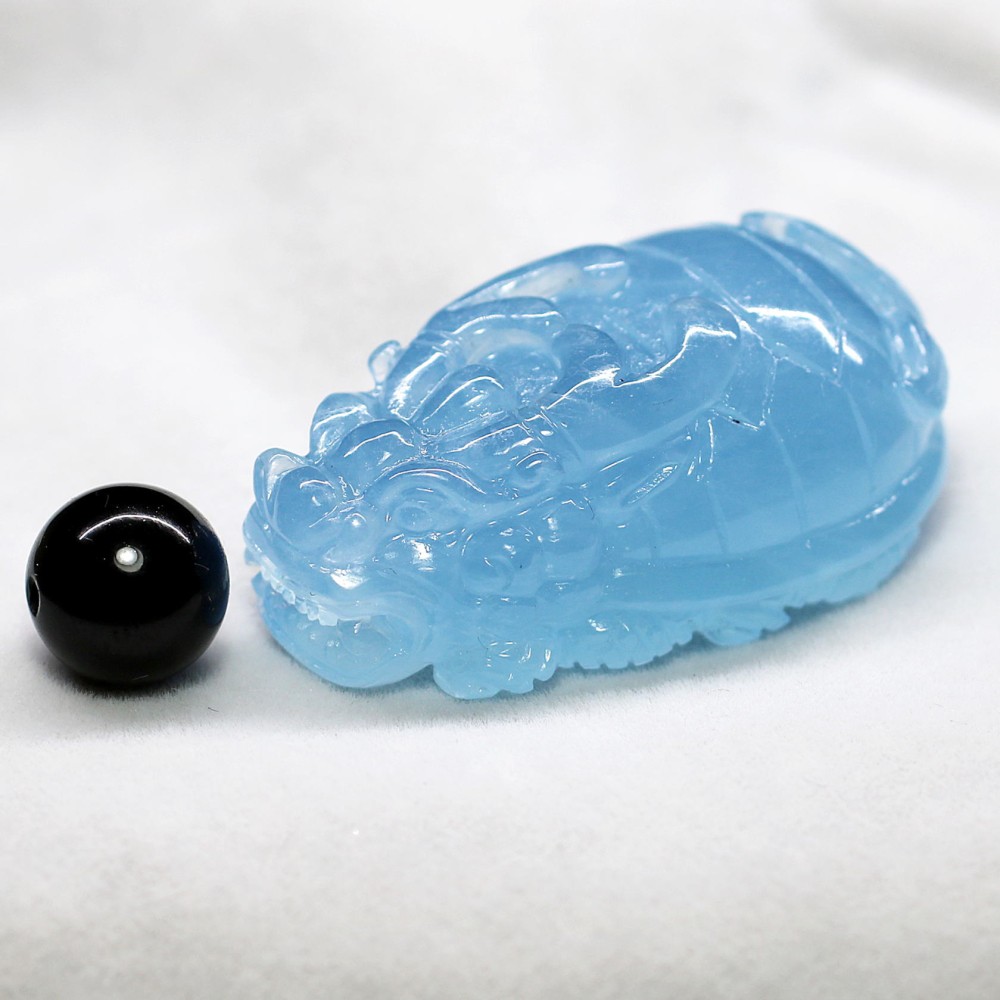 ブラジル産]アクアマリン彫刻（龍亀/ロングイ） - 埼玉県吉川市の