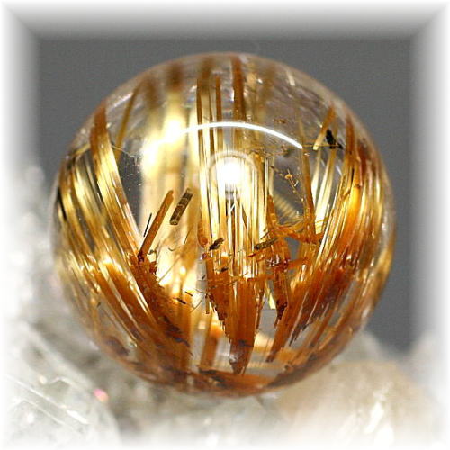 高品質]ゴールドルチルクォーツ丸玉/スフィア - 埼玉県吉川市の天然石