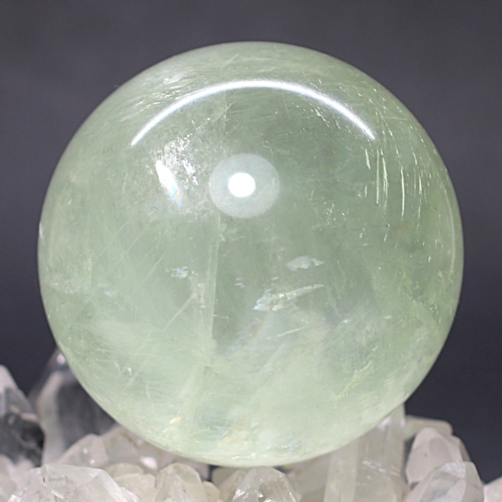 高品質]グリーンカルサイト丸玉/スフィア（直径約63.0mm） - 埼玉県