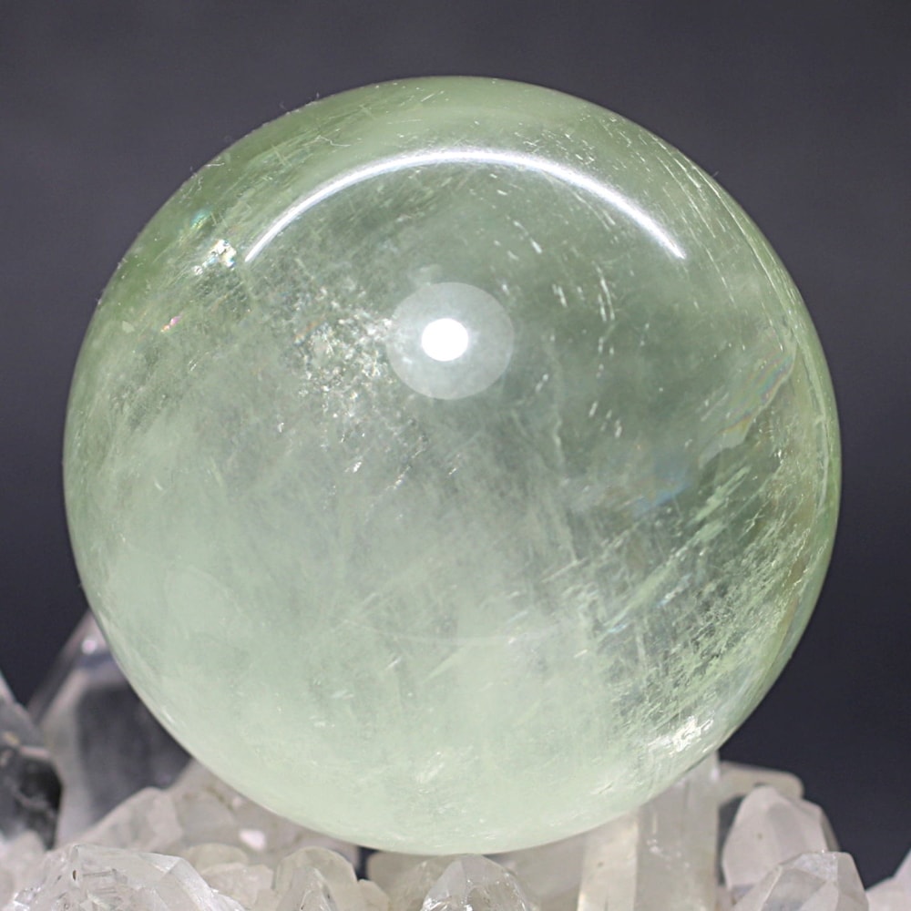 高品質]グリーンカルサイト丸玉/スフィア（直径約63.0mm） - 埼玉県