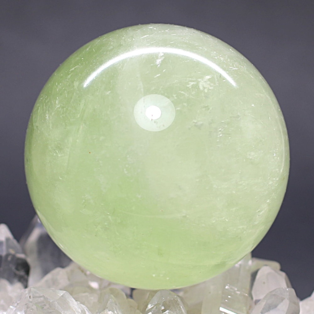 高品質]グリーンカルサイト丸玉/スフィア（球体直径約63.7mm） - 埼玉
