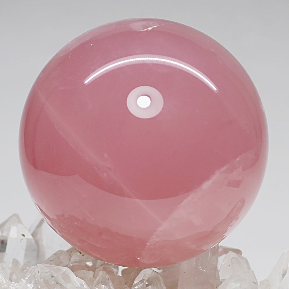 トップクォリティ]マダガスカル産ディープローズクォーツ丸玉/大玉