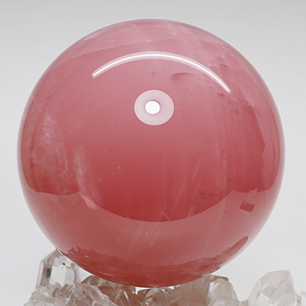 希少・トップクォリティ]マダガスカル産ディープローズクォーツ丸玉