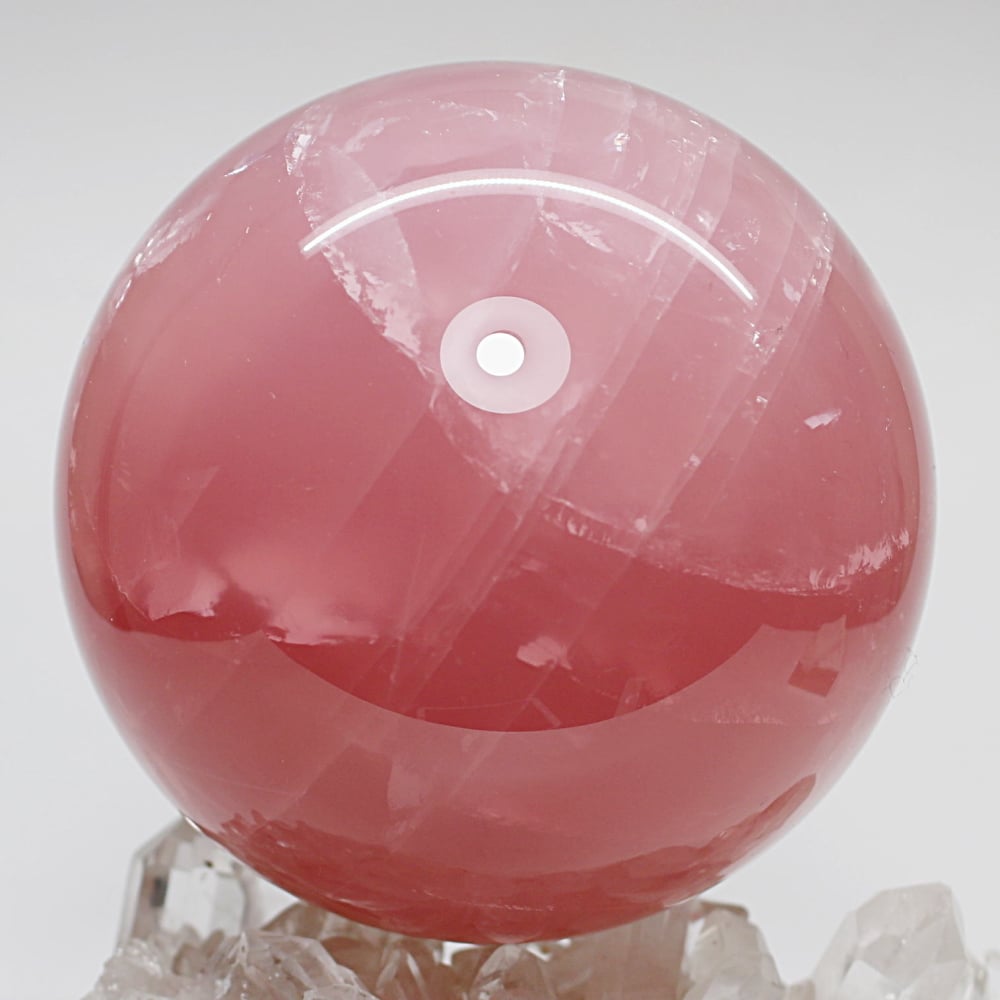 希少・トップクォリティ]マダガスカル産ディープローズクォーツ丸玉