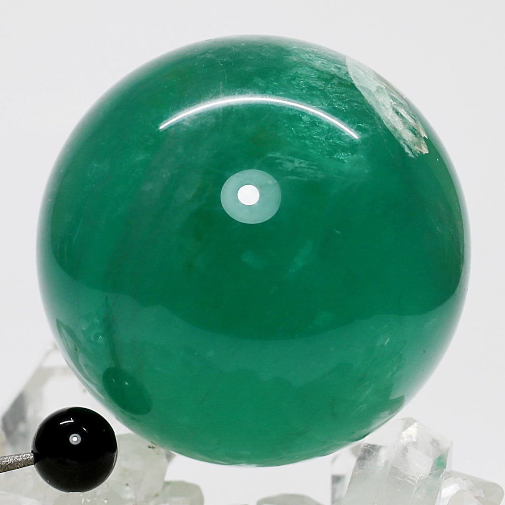 高品質]グリーンフローライト丸玉/蛍石スフィア（球体直径52.9mm