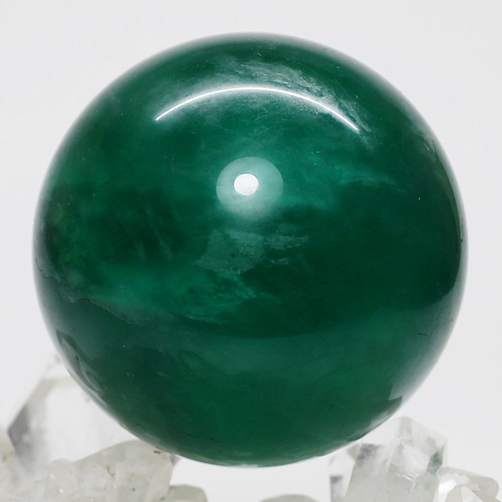 高品質]グリーンフローライト丸玉/蛍石スフィア（球体直径55mm