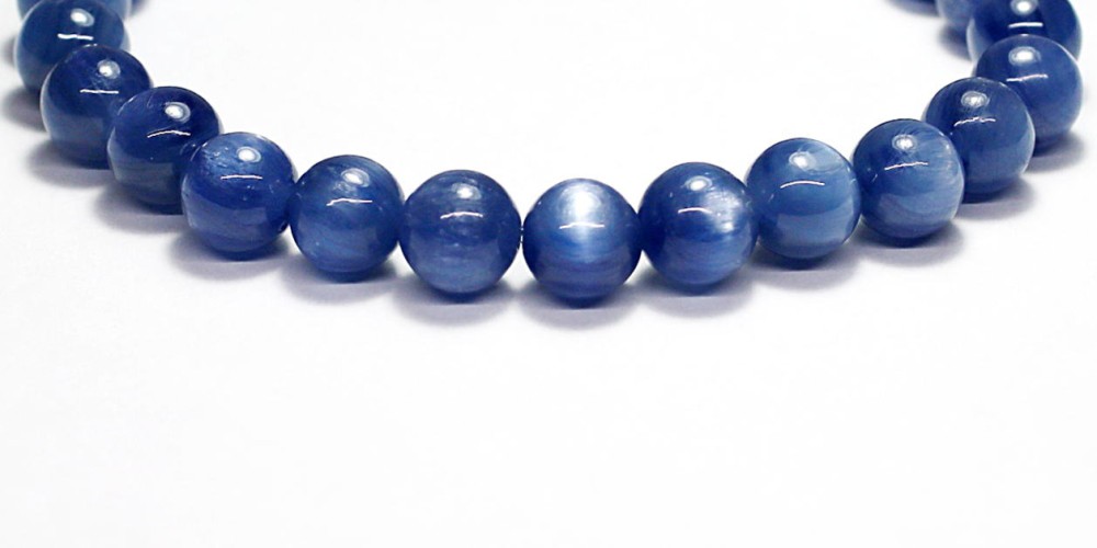 高品質++]ブラジル産カイヤナイトブレスレット（約7.5mm玉） - 埼玉県