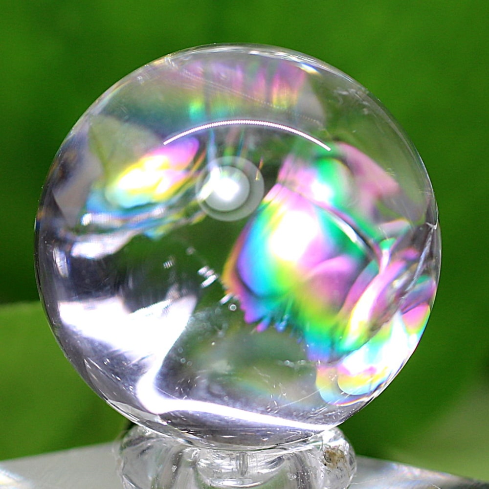 トップクォリティ]アイリスクォーツミニ丸玉/レインボー水晶玉（直径