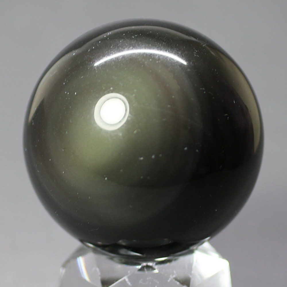 メキシコ産]レインボーオブシディアン丸玉 /黒曜石スフィア（51.0mm