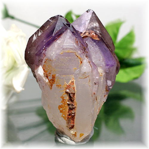 マダガスカル産]ゲーサイトインアメジストエレスチャル原石 - 埼玉県