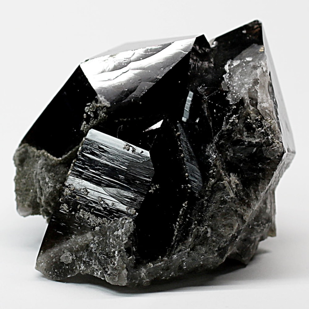 山東省産]天然モリオン原石（黒水晶クラスター） - 埼玉県吉川市の