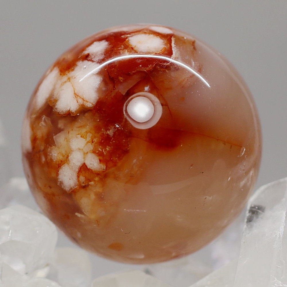 マダガスカル産]桜アゲート丸玉/桜瑪瑙スフィア（直径約30mm） - 埼玉