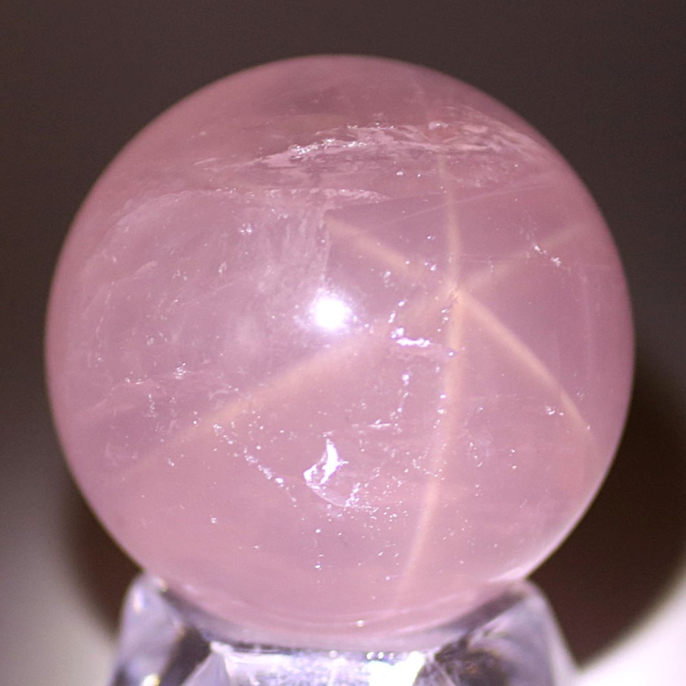 マダガスカル産]スターローズクォーツ丸玉/スフィア（直径45.7mm