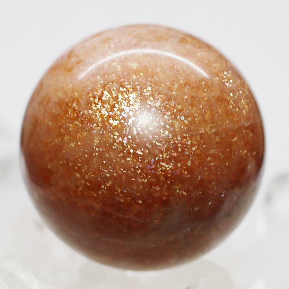 タンザニア産]サンストーン丸玉/スフィア（直径約31.5mm） - 埼玉県