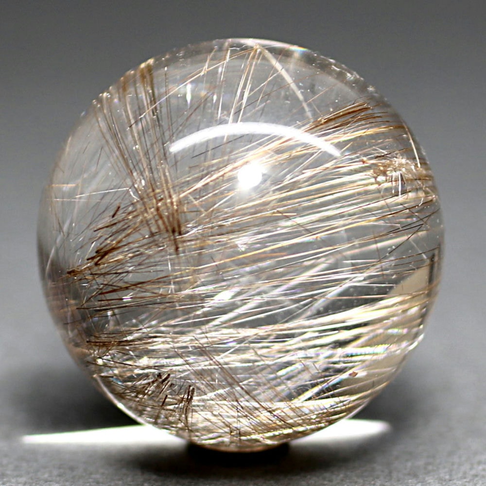 トップクォリティ]ブラジル産シルバールチルクォーツ丸玉/スフィア