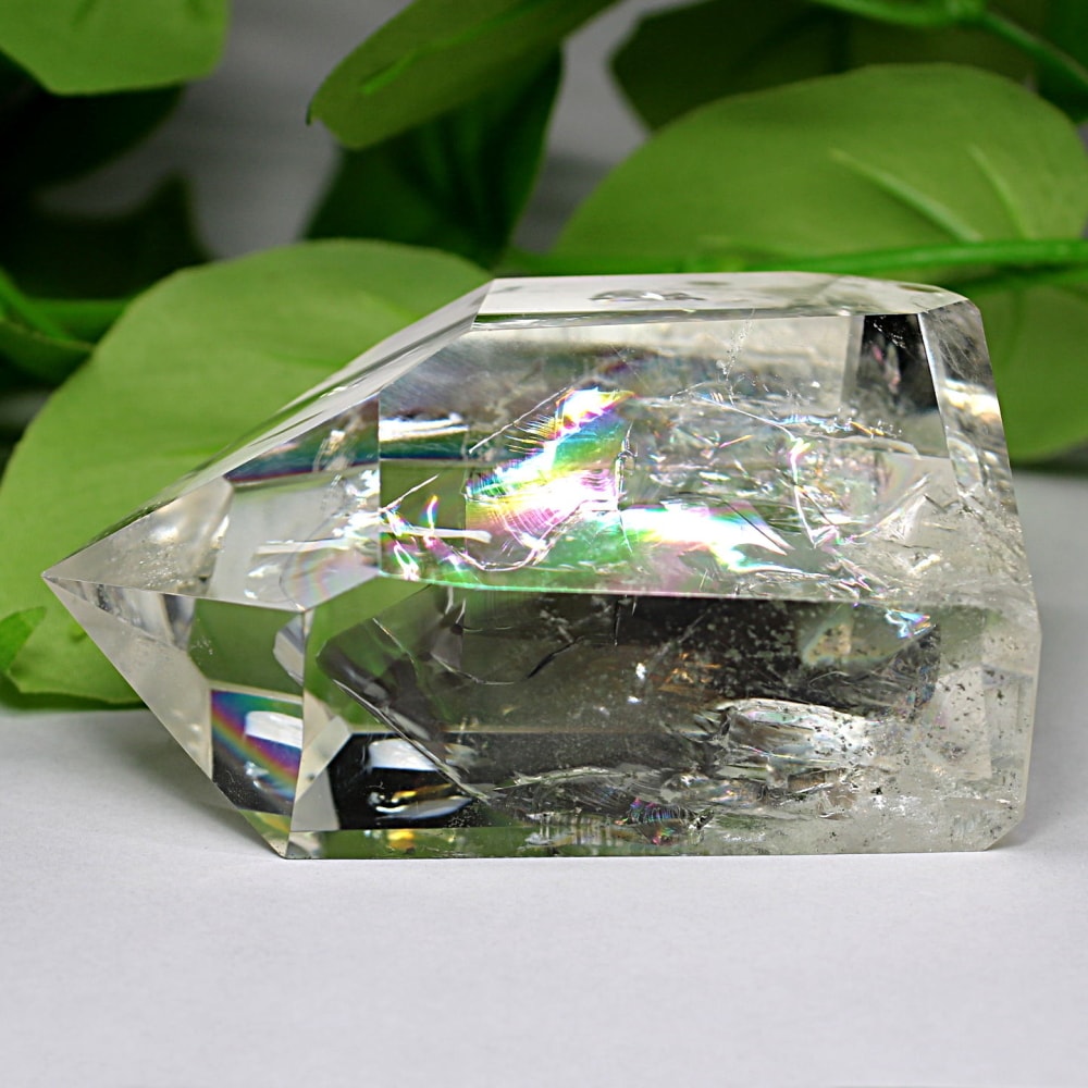 トップクォリティ]レインボー水晶ポリッシュポイント（アイリス