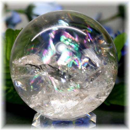 ブラジル産]虹入り天然水晶玉/丸玉/スフィア - 埼玉県吉川市の天然石
