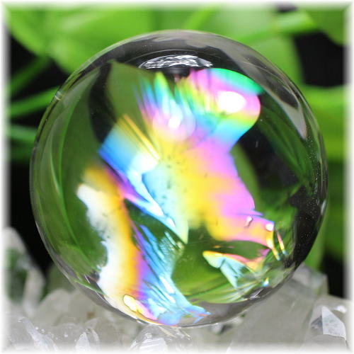 最高品質]虹入り天然水晶丸玉/スフィア - 埼玉県吉川市の天然石専門店