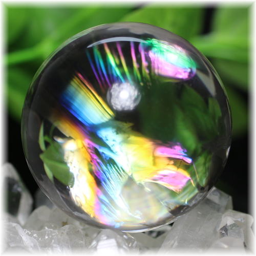 最高品質]虹入り天然水晶丸玉/スフィア - 埼玉県吉川市の天然石専門店