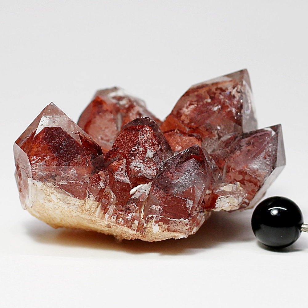 高品質]ナミビア/オレンジリバー産レッドファントムクォーツクラスター