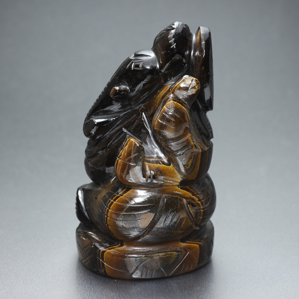 タイガーアイガネーシャ像（高さ約7cm） - 埼玉県吉川市の天然石専門店