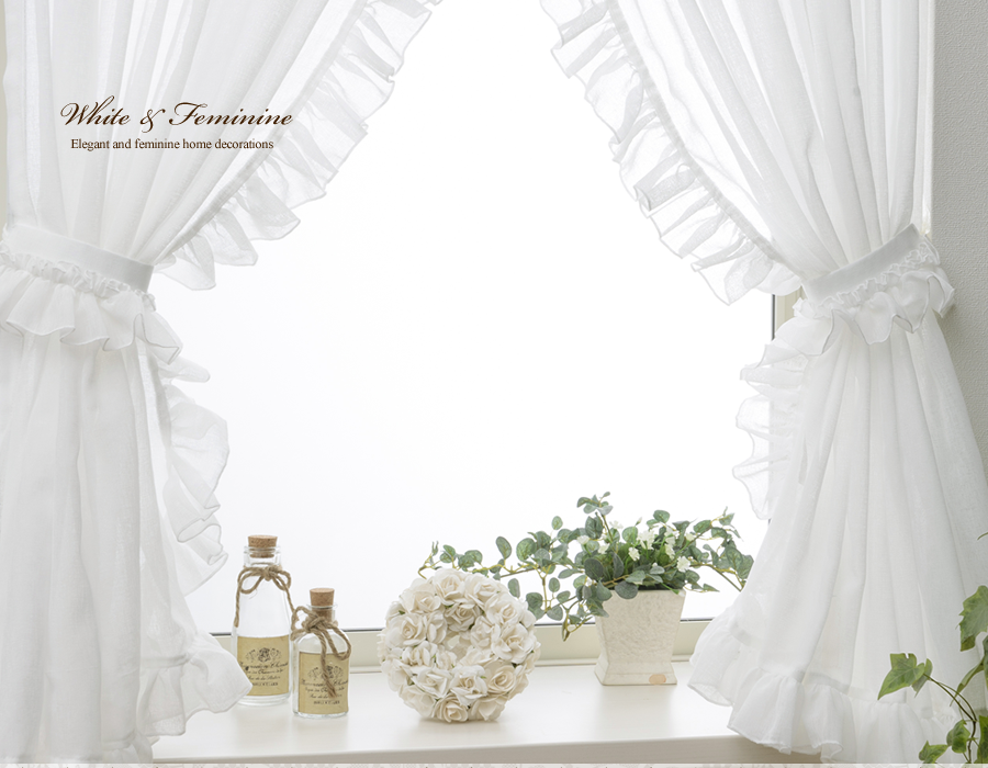 小窓カーテン L型フリル（L-1290）生地サンプル｜カーテン通販専門店