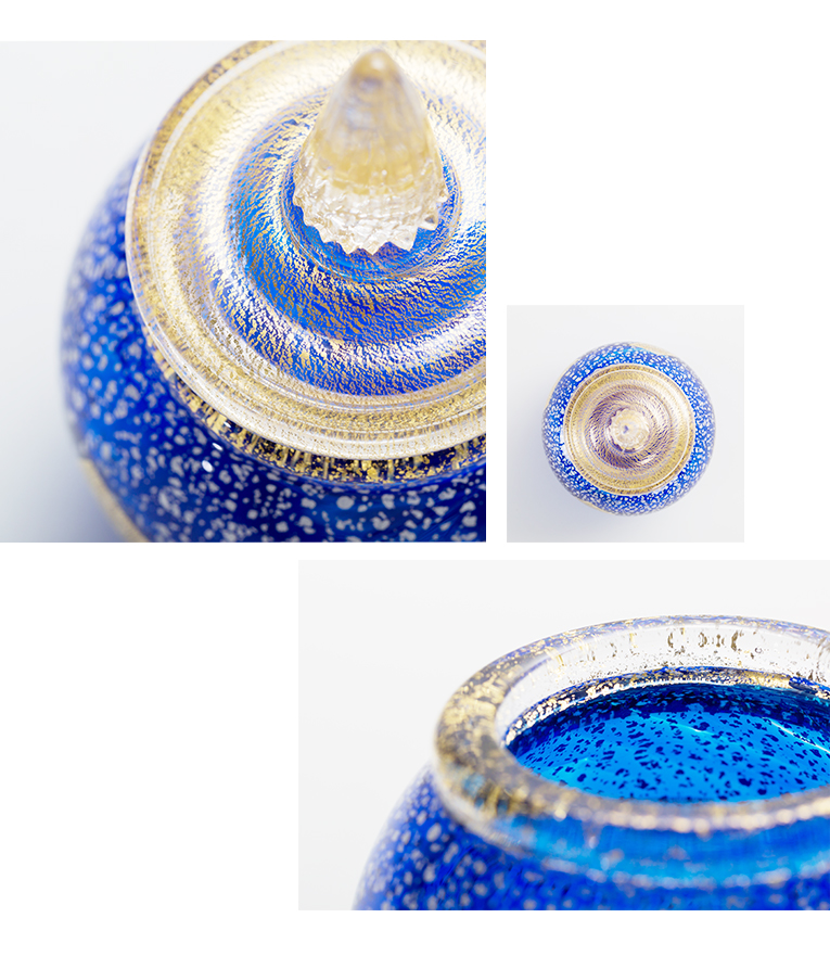 アートガラス骨壷 彩音 - SAION Sサイズ | いのりオーケストラショップ